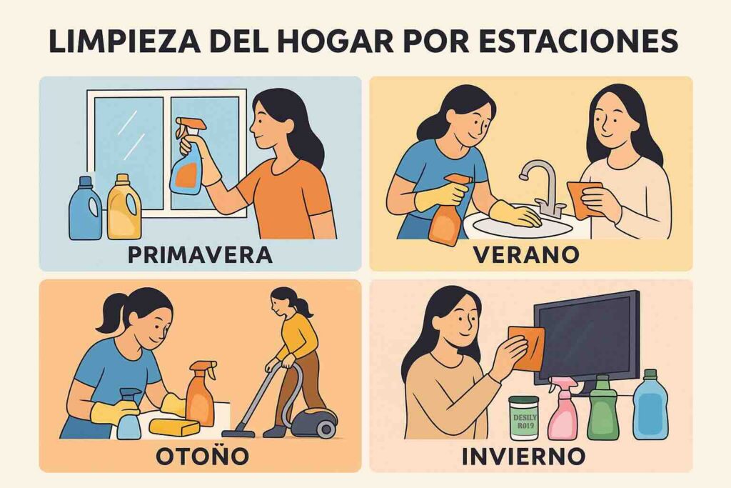 Limpieza del hogar por estaciones