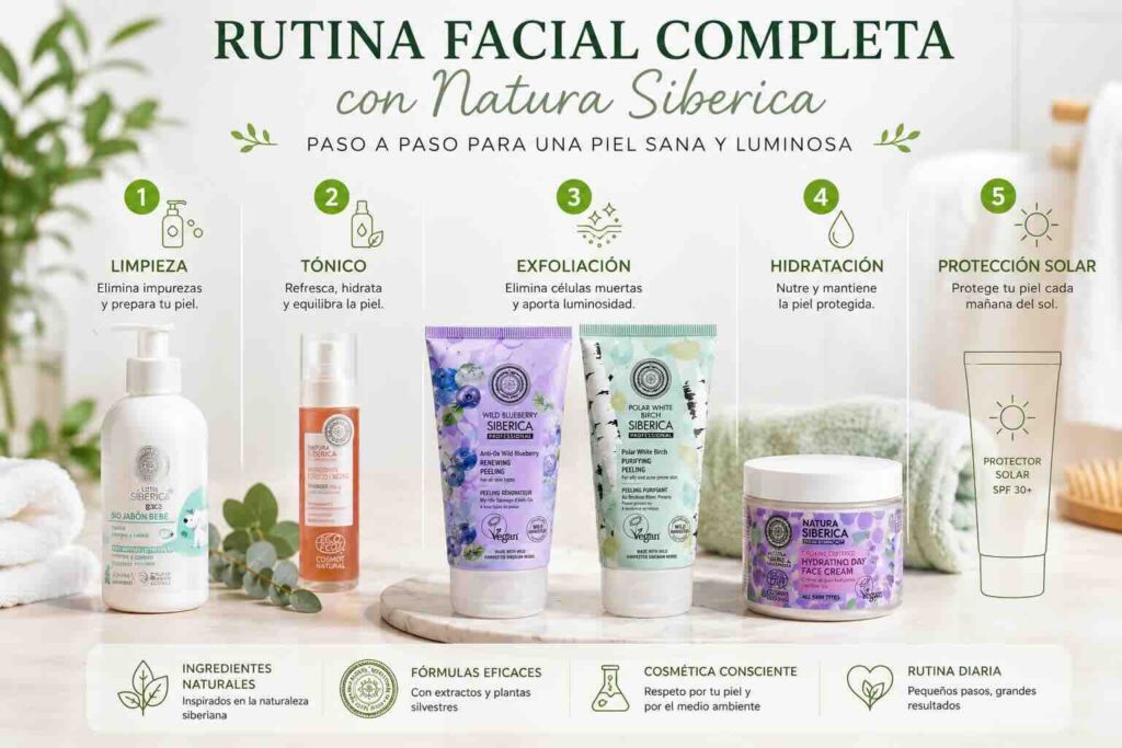 Cómo hacer una rutina facial completa con Natura Siberica