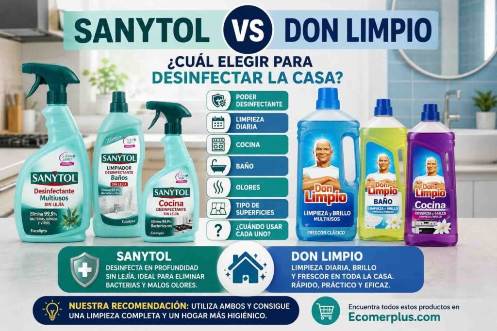 Sanytol vs Don Limpio: ¿cuál elegir para desinfectar la casa?